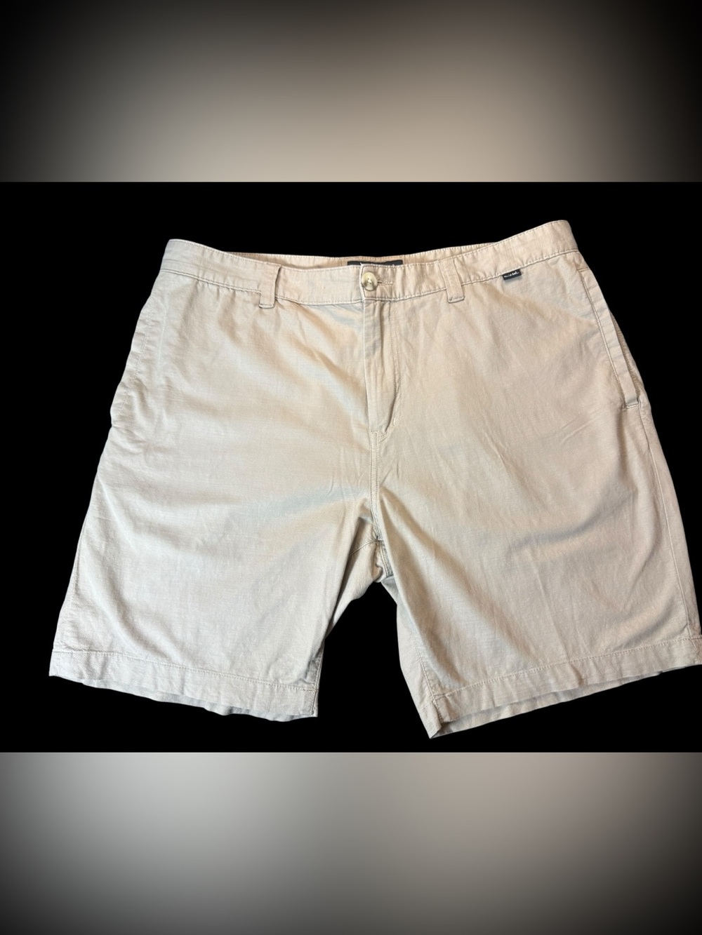 Travis Mathew Men’s 38 Khaki Performance Golf Chino Shorts Stretch Flat Front